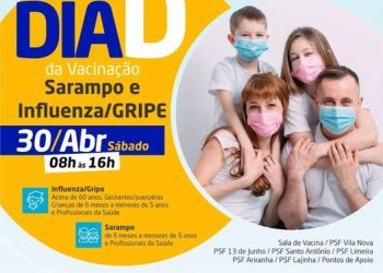 Secretaria Municipal  de Saúde  anuncia  DIA D de VACINAÇÃO contra gripe e sarampo em Mantena , veja os locais 