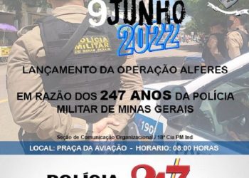 Imagem do Dia:  Polícia Militar  faz  nesta  quinta, (09), o lançamento da Operação Alferes na Praça da Aviação  no bairro Vila Nova em Mantena 