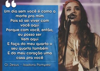 Mantena Online Recomenda:  Oi, Jesus – Isadora Pompeo (Live Session)
