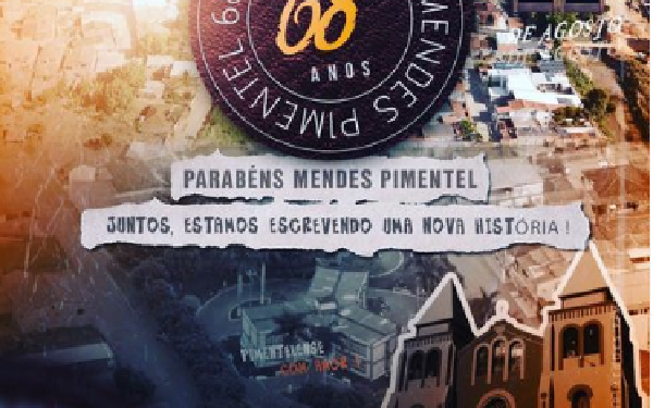 Agenda: Começa nesta quinta, (25) e só acaba no sábado, (27), a Festa de Aniversário de Mendes Pimentel, veja as atrações