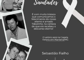 Luto: Mantena perde  Tiãozinho do  Laboratório São Vicente de Paulo de Mantena,