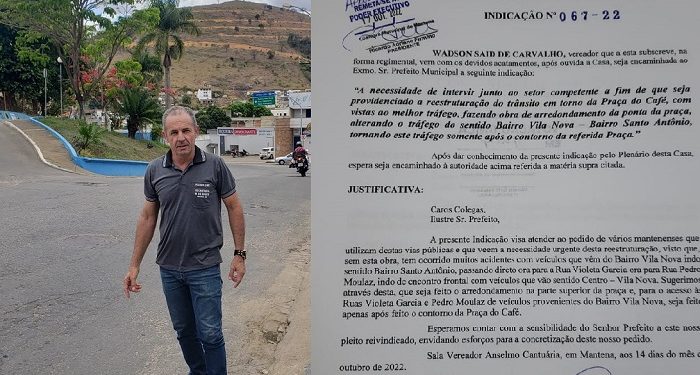 Câmara Municipal aprova por unanimidade Indicação do Vereador Hudson Said pedindo mudança no trânsito no entorno da Praça do Café em Mantena 