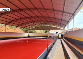 Prefeitura reforma Quadra coberta de Boa União construída na gestão do ex-prefeito Aurélio Donadia em Itabirinha