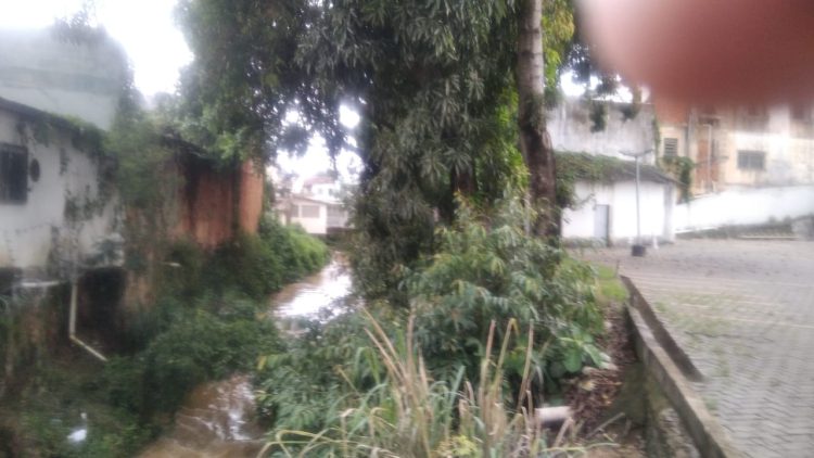 Imagem Do Dia: Cansado de esperar comerciante paga do bolso parte da limpeza do matagal que cercava o Rio São Francisco na ponte do Fórum de Mantena 