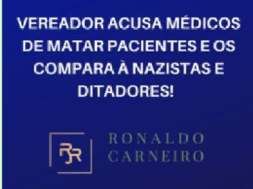 Médico pede que CRM-MG denuncie Branca de Neve por injuria, calúnia e difamação; “Se a assistência da saúde não está sendo feita  de forma correta é culpa do seu prefeito”