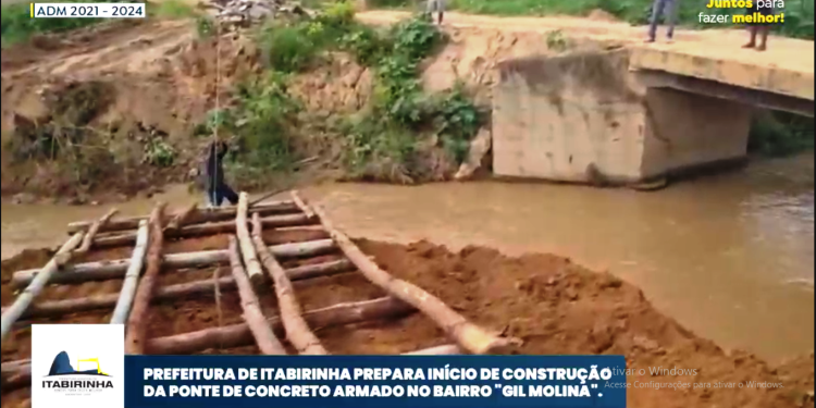 Prefeitura  prepara início de construção de ponte de concreto armado  no bairro “Gil Molina” em Itabirinha 