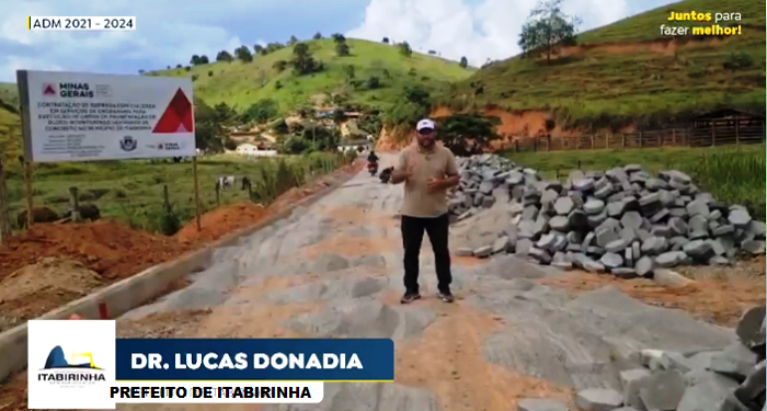 Quase 20 mil mts: Prefeito de Itabirinha  apresenta  novo trecho de pavimentação entre Nova União e Boa União, uma obra histórica que vai ficar marcada para comunidade dessa região