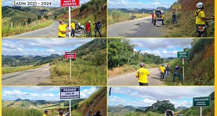 Prefeitura  instala “Placas de Advertência” na Serra do Rio Preto em Itabirinha