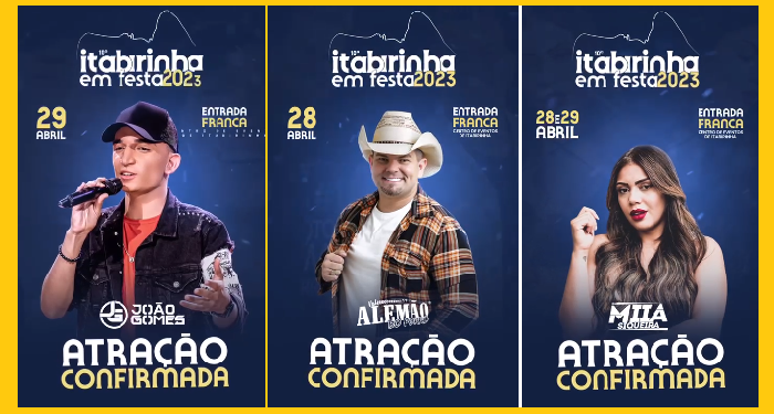 Prefeito Dr. Lucas  confirma  João Gomes, Alemão do Forró e Miia Siqueira no 10º Itabirinha em Festa 2023 e de quebra entrega o 34º veículo (retro) para Comunidade 