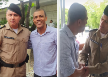 Sargento Ricardo representa o prefeito João Rufino  na posse do novo Comando da 8ª RPM/MG Coronel  Paulo Henrique  em Governador Valadares, ataques nas escolas foi tema em  evidência na cerimônia 
