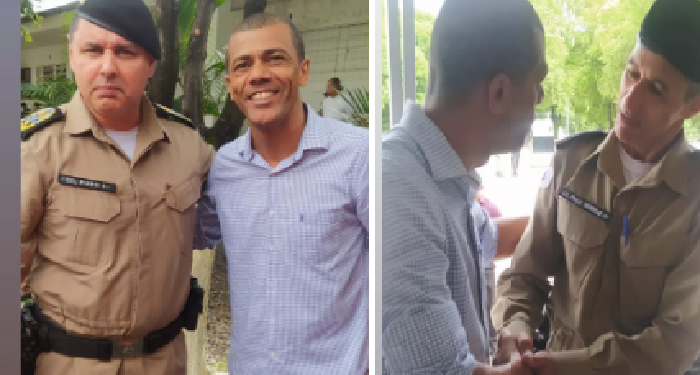 Sargento Ricardo representa o prefeito João Rufino  na posse do novo Comando da 8ª RPM/MG Coronel  Paulo Henrique  em Governador Valadares, ataques nas escolas foi tema em  evidência na cerimônia 