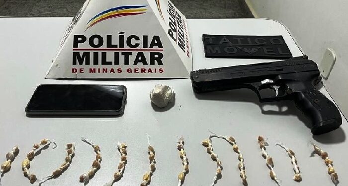 Polícia Militar prende jovem de 18 anos  comercializando drogas no bairro Philadelfia em Mantena 