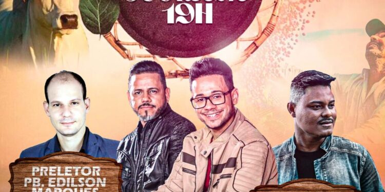 Izaías Silva, Os levitas e Preletor Edilson Marques na Festa da Colheita, 5 e 6 de agosto, na Igreja Assembleia de Deus, Ministério Ecoporanga, Congregação  de Imburana