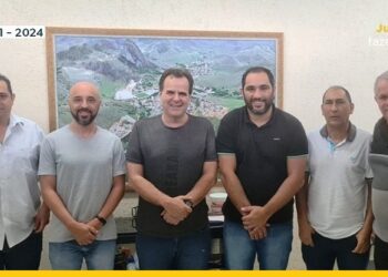 Prefeito Dr. Lucas Donadia recebe a visita do Coronel Lucas, ex-Coordenador Geral da Defesa Civil do Governo Bolsonaro 