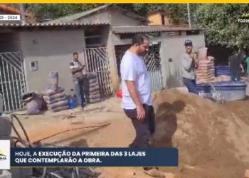 Prefeito marca presença na construção de + 8 casas em São Sebastião (Patrimônio Velho) em Itabirinha