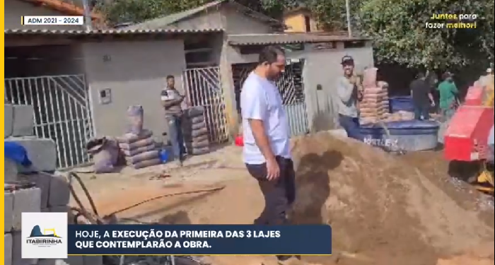 Prefeito marca presença na construção de + 8 casas em São Sebastião (Patrimônio Velho) em Itabirinha