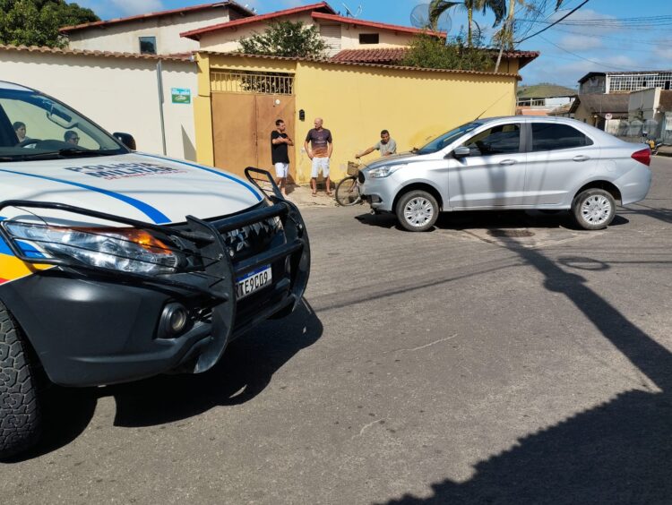 Imagem Do Dia: Acidente de trânsito com vítima nesta terça, (24), na Rua Manoel Laurindo, Vila Nova em Mantena