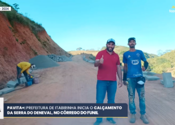 Prefeitura  inicia a pavimentação do 19º trecho rural, a Serra do Deneval,  no Córrego do Funil em Itabirinha