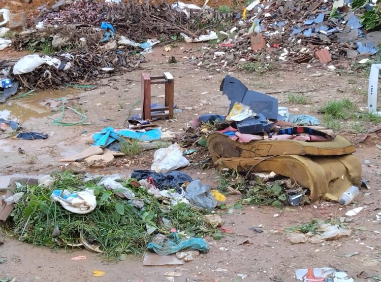 Redes Sociais: Área de brejo sendo transformada em lixão e depósito de entulhos em Mantena, cadê a fiscalização?
