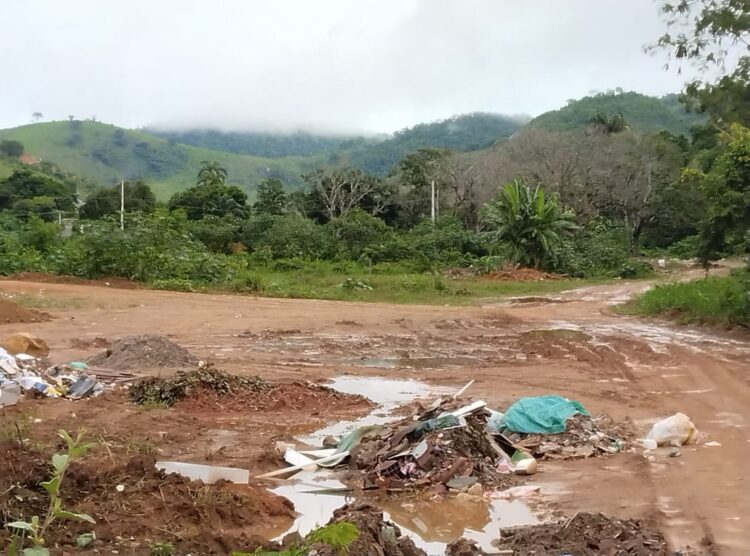 Redes Sociais: Área de brejo sendo transformada em lixão e depósito de entulhos em Mantena, cadê a fiscalização?