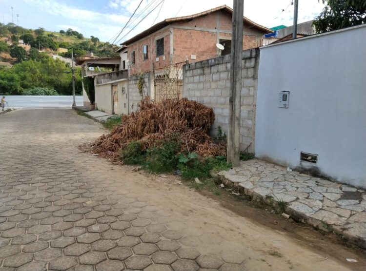 Vítima do mosquito da dengue morador pede socorro na limpeza de lote e retirada de entulhos no Bairro Bela Vista em Mantena