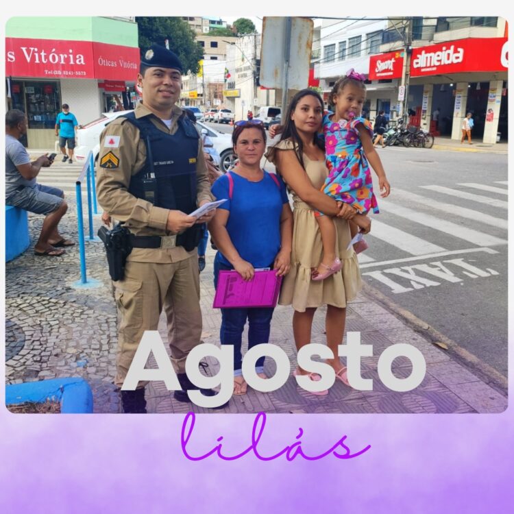 Agosto Lilás: Operação “Shamar” – 18º aniversário da Lei Maria da Penha, Polícia Militar em Mantena reforça ações de prevenção à violência doméstica