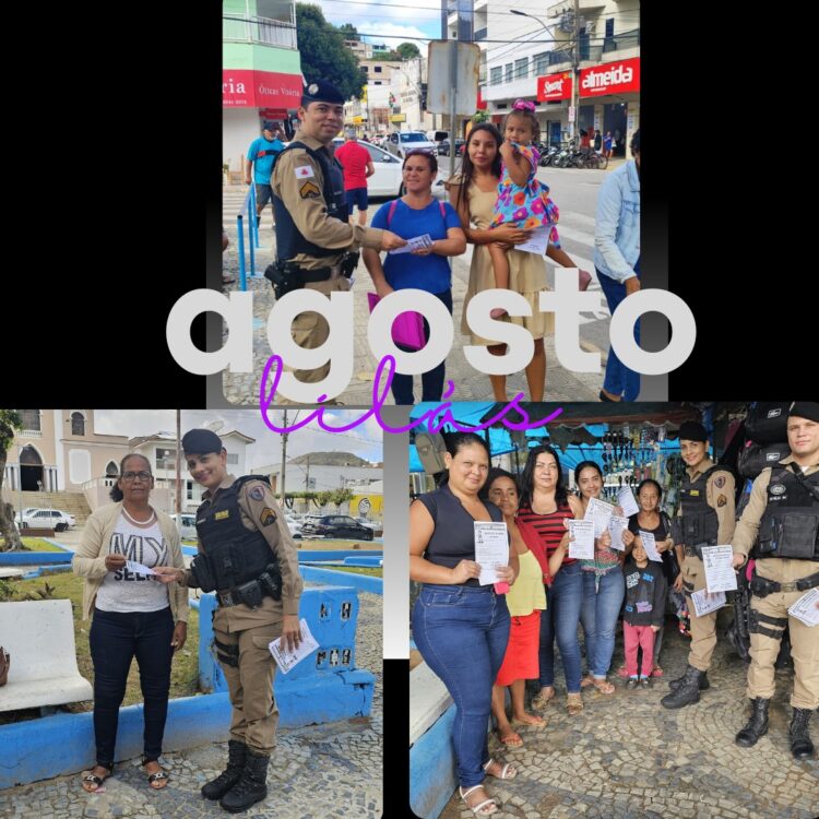 Agosto Lilás: Operação “Shamar” – 18º aniversário da Lei Maria da Penha, Polícia Militar em Mantena reforça ações de prevenção à violência doméstica
