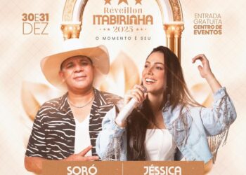 Confirmados: Soró Silva na segunda (30) e Jéssica Rodrigues terça (31) no Réveillon de Itabirinha 2025