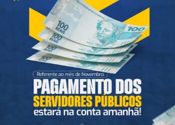 Prefeitura confirma salário de novembro (2024) na conta dos servidores públicos neste sábado, (30), em Itabirinha