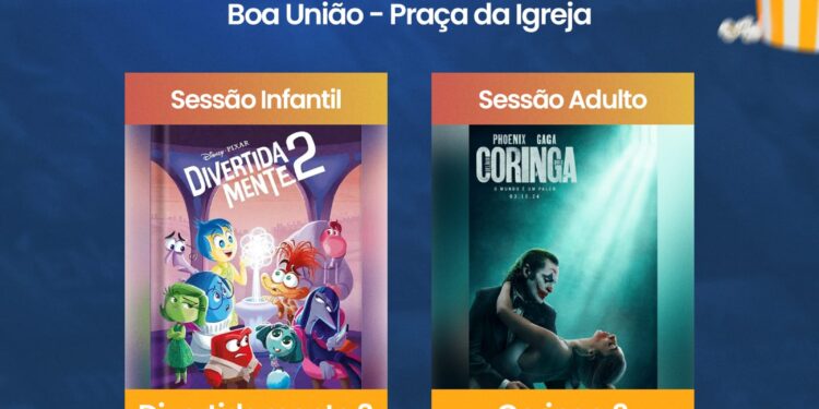 Cinema Itinerante com duas sessões nesta segunda, (16), na Praça da Igreja em Boa União de Itabirinha