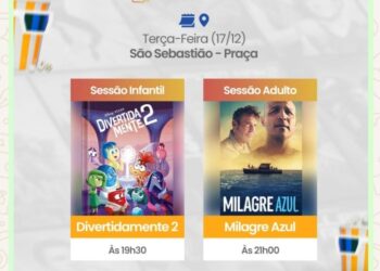Depois do sucesso em Boa União o Cinema Itinerante acontece nesta terça, (17), na Praça em São Sebastião de Itabirinha