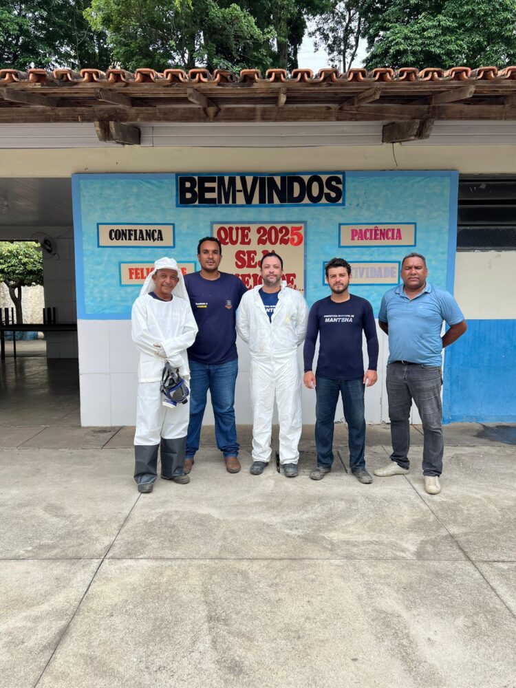Um Novo Tempo na Terra Boa! Segurança na pintura dos quebra-molas e mutirão de dedetização nas escolas, compromisso com a Educação na volta às aulas em Mantena. 