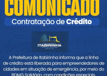 Prefeitura de Itabirinha comunica  sobre Contratação de Crédito  para empreendedores de cidades em situação de emergência, pelo BDMG Solidário, com condições especiais 