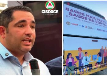 Presidente do CISDOCE, Dr. Lucas Donádia, entrega o 35º ônibus do Transporta SUS, agora para o Prefeito Anastácio de Pescador -MG