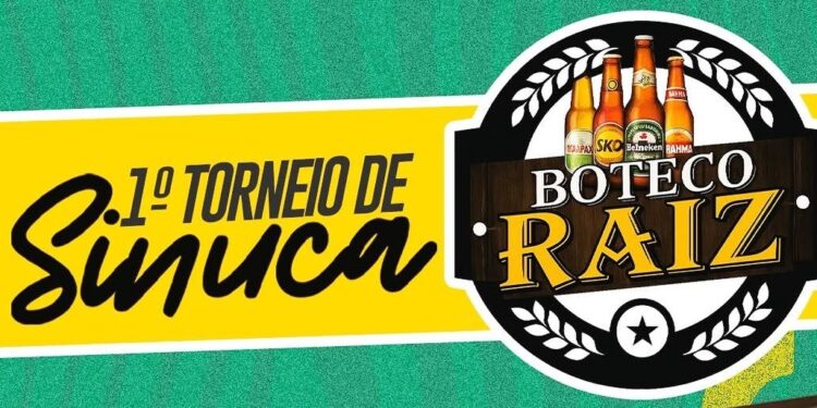 Domingo, (13), Participe do 1º Torneio de Sinuca no Bar Raiz, Avenida General Dutra, 750, Bairro Vila Nova em Mantena