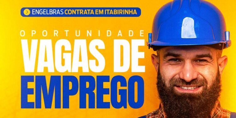 Atenção! 18 vagas de emprego em grande oportunidade oferecida pela empresa ENGELBRAS  em Itabirinha 