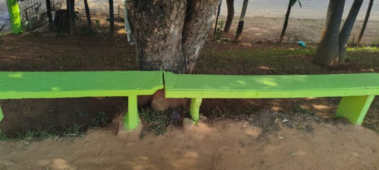Secretaria de Esportes e Lazer cuida do gramado e reforma o vestiário de Vila Barra do Ariranha em Mantena