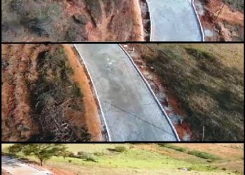 Calçamento concluído na Serra do Pedro Alexandre em Itabirinha 