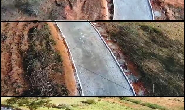 Calçamento concluído na Serra do Pedro Alexandre em Itabirinha 