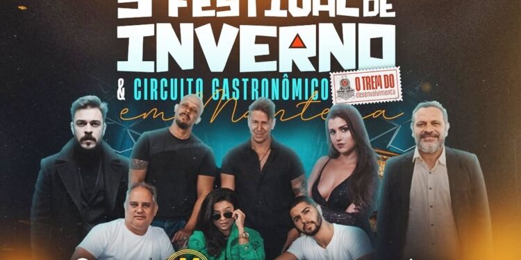 COMEÇA HOJE!  5º Festival de Inverno de Mantena & Circuito Gastronômico; De 07 a 09 de agosto; Praça Edite Trindade em Mantena