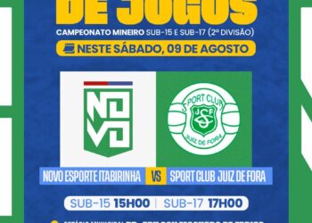 Novo Esporte x Sport Club Juiz de Fora! Neste sábado, 09 de agosto, tem emoção no Campeonato Mineiro Sub-15 e Sub-17 (2ª Divisão) em Itabirinha