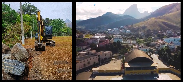 Novo alambrado no campo do Patrimônio Velho; Cobertura em todo espaço do Centro de Eventos em Itabirinha