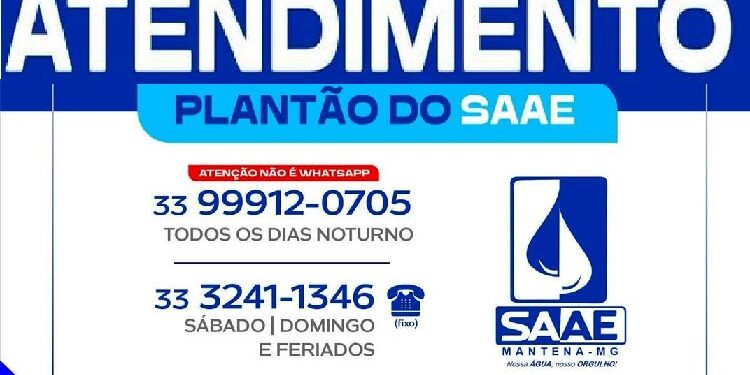 Autarquia SAAE informa telefones de contato para melhor atendimento ao cliente em Mantena