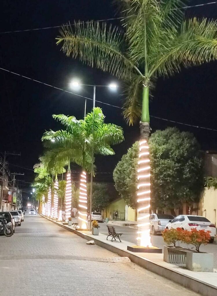 Uma cidade linda e encantadora! Um espetáculo de  luz; Veja como ficou a decoração de Natal 2025 em Itabirinha!