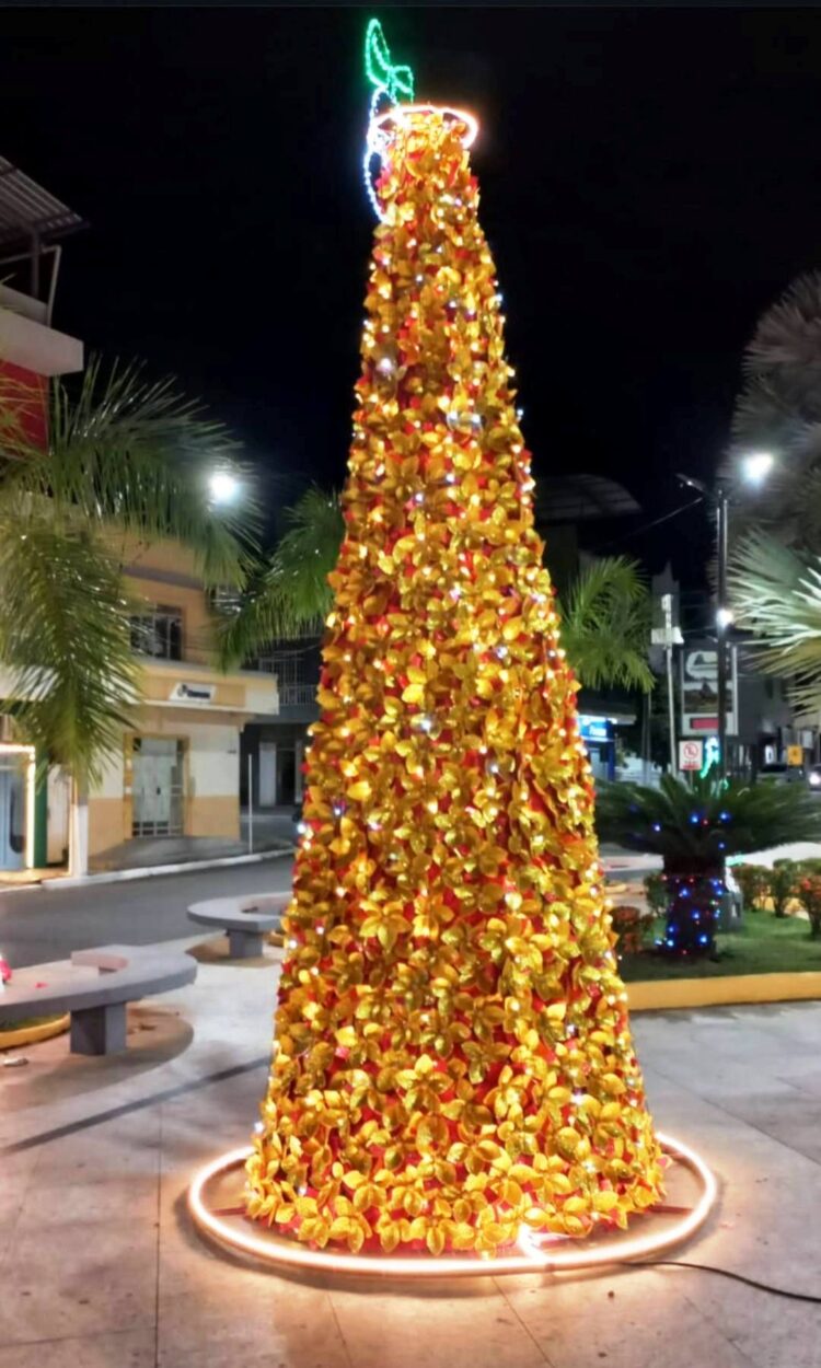 Uma cidade linda e encantadora! Um espetáculo de  luz; Veja como ficou a decoração de Natal 2025 em Itabirinha!