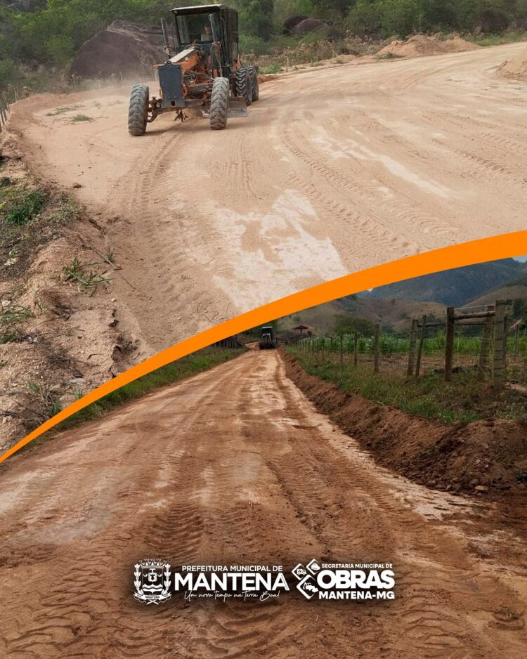 Prefeitura de Mantena patrola e  cascalha estradas que ligam Limeira X Itabirinha; e Limeira X Nova Belém