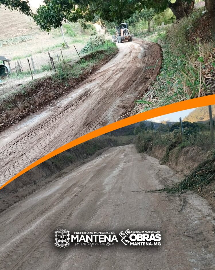 Prefeitura de Mantena patrola e  cascalha estradas que ligam Limeira X Itabirinha; e Limeira X Nova Belém