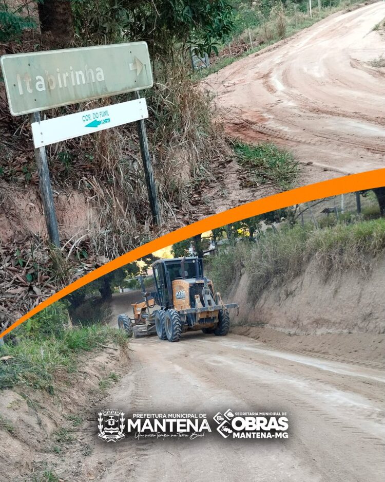 Prefeitura de Mantena patrola e  cascalha estradas que ligam Limeira X Itabirinha; e Limeira X Nova Belém