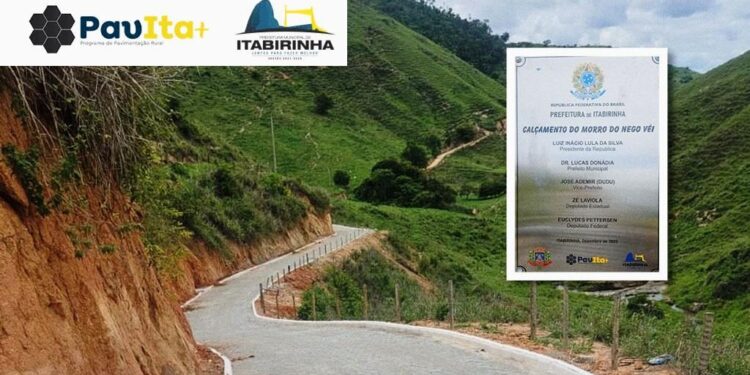Pavimentação do Morro do Nego Vei, no Córrego Rico, Papai Noel passou e deixou mais um presente para Itabirinha 