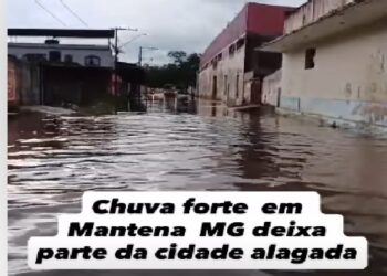 Chuva Forte Eleva Nível de Rios e Causa Alagamentos neste Sábado (28) em Mantena 